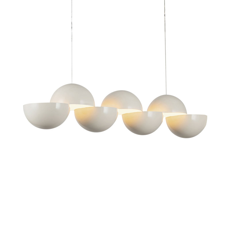 Void 41-in Pearl White dimmable LED Linear Pendant, White