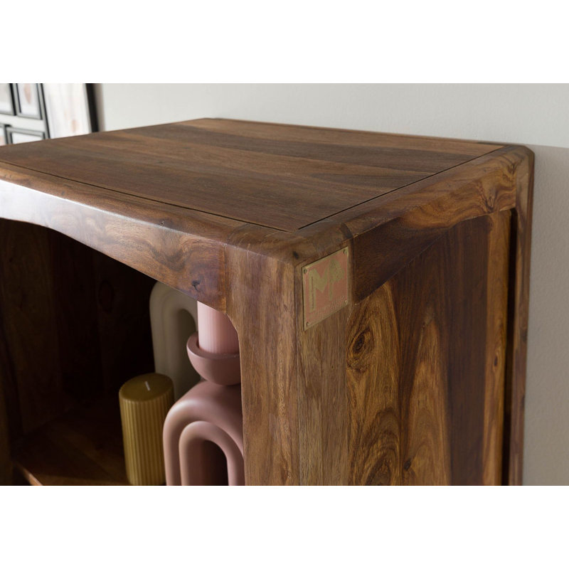 Ancona 60cm W Solid Wood Shelving Unit, Painted dark brown