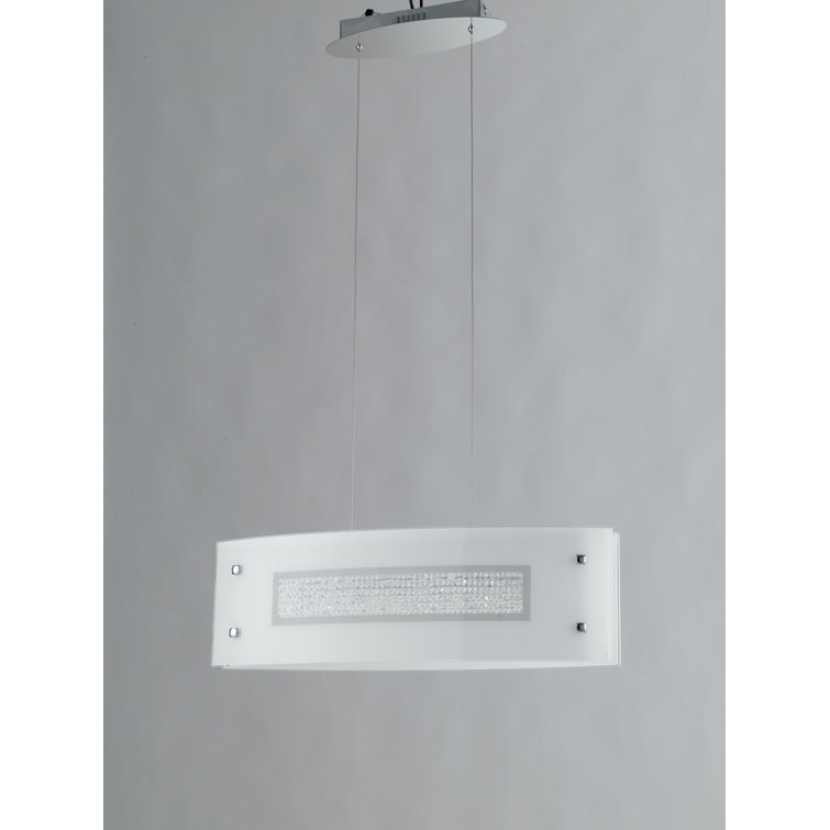Byron 1 - Light Chrome LED Square/Rectangle Pendant