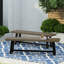 Banc d'extérieur en bois d'acacia (2), finition gris sablé et noir | Idée de cadeau-760983319
