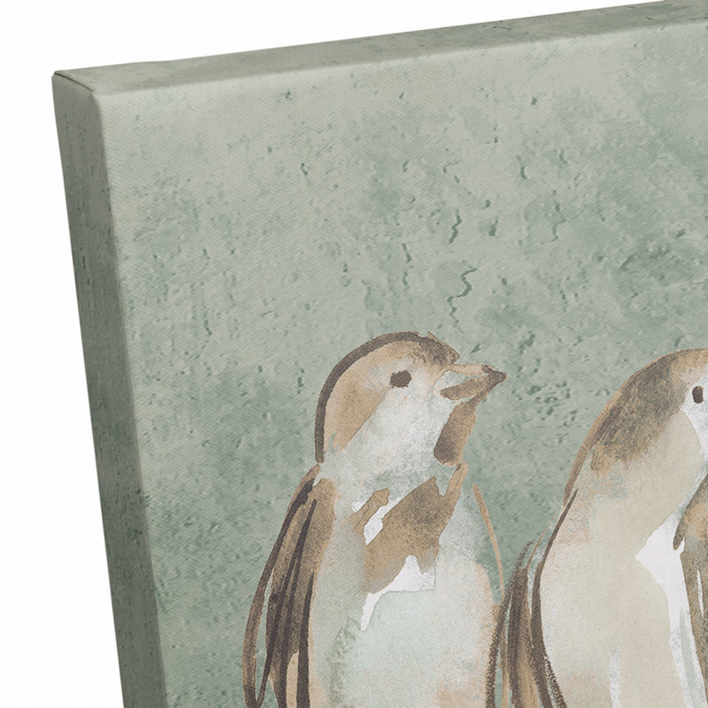 «Birds on a Wire Sage», reproduction sur toile, H 20 po x l 16 po