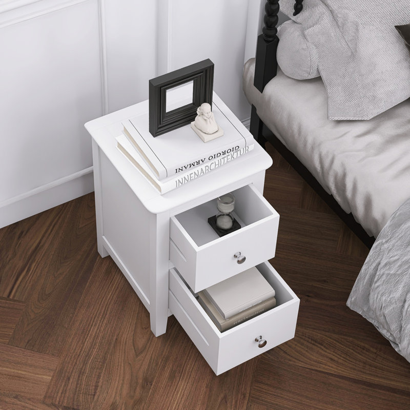 Table de chevet 14,20 "avec 2 tiroirs