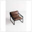 Fauteuil club, cuir fleur, brun-132759678-132759681