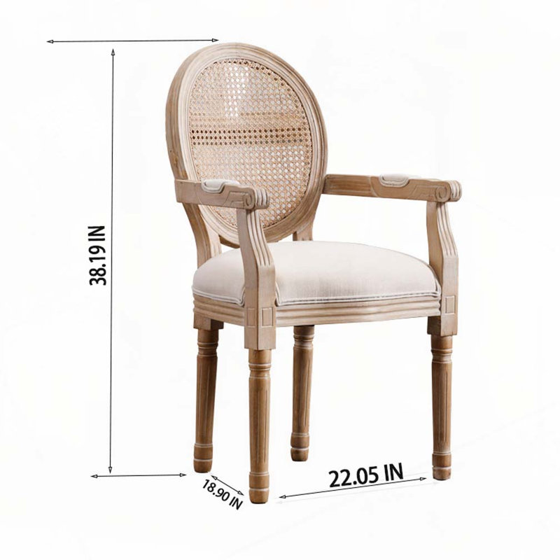 Fauteuil de salle à manger rembourré en tissu