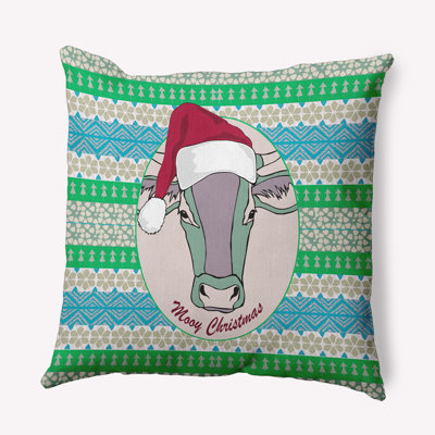 Geometric Polyester Indoor/Outdoor Throw Pillow