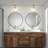 20"L x 15"W Rectangular Bathroom Sink Ceramic Semi-Recessed Above Counter Bathroom Sink