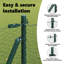Hexagon Fence Green Steel-375302497