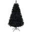 Arbre de Noël 6 pi avec sapin de Noël artificiel non éclairé avec branches réalistes, sapin de Noël avec 618 pointes, noir-107091506