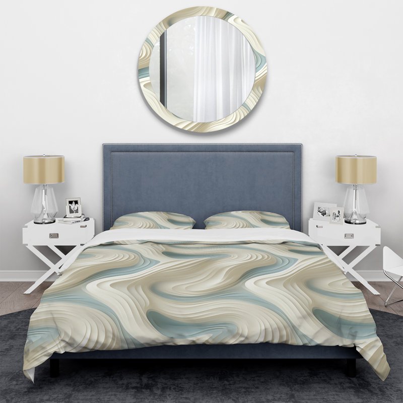Kahraman Sculptural Simplicity - Ensemble de housse de couette abstrait - Microfibre de polyester