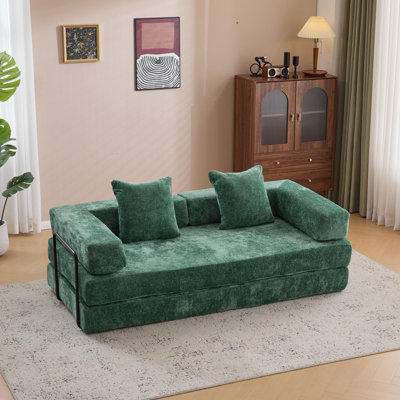 Canapé Boneless, canapé à compression, canapé-lit convertible avec accoudoirs à dossier, canapé-lit futon confortable