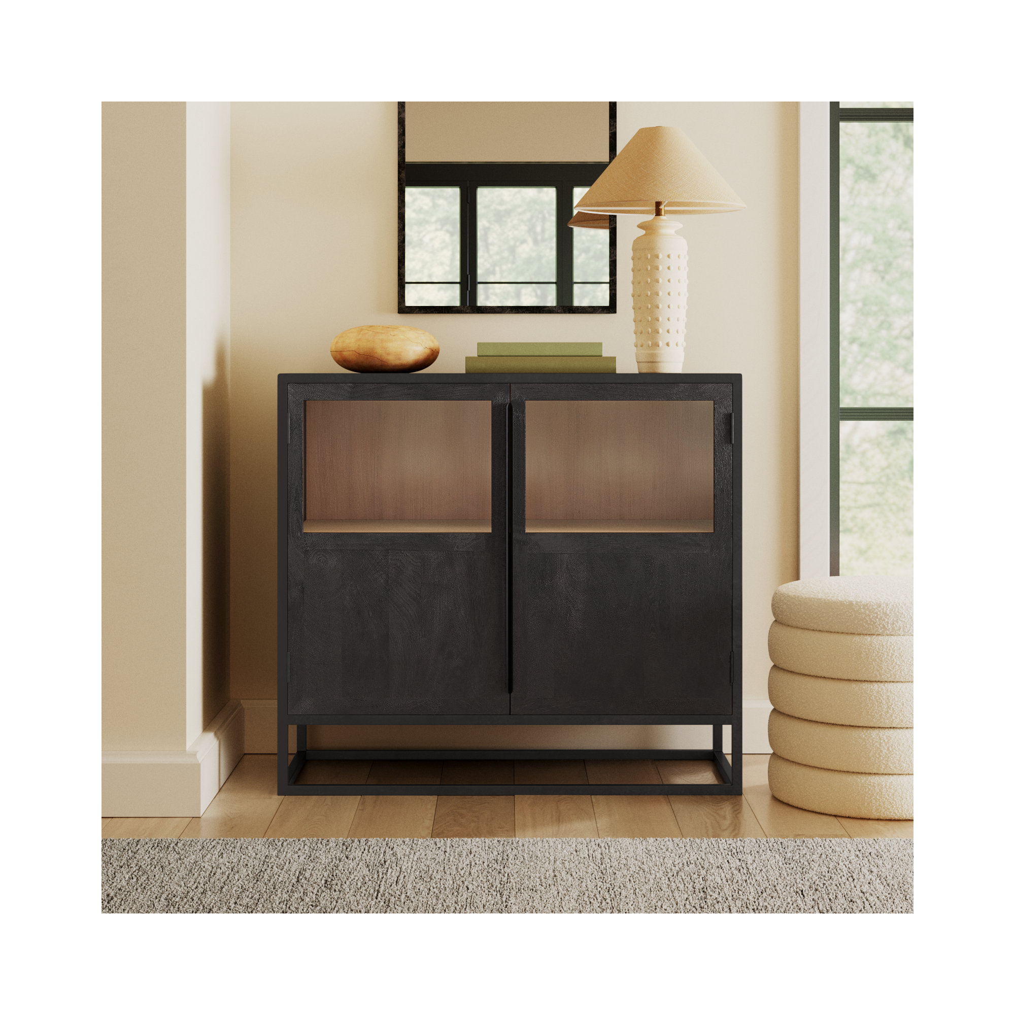 Clementine Accent Cabinet, Black