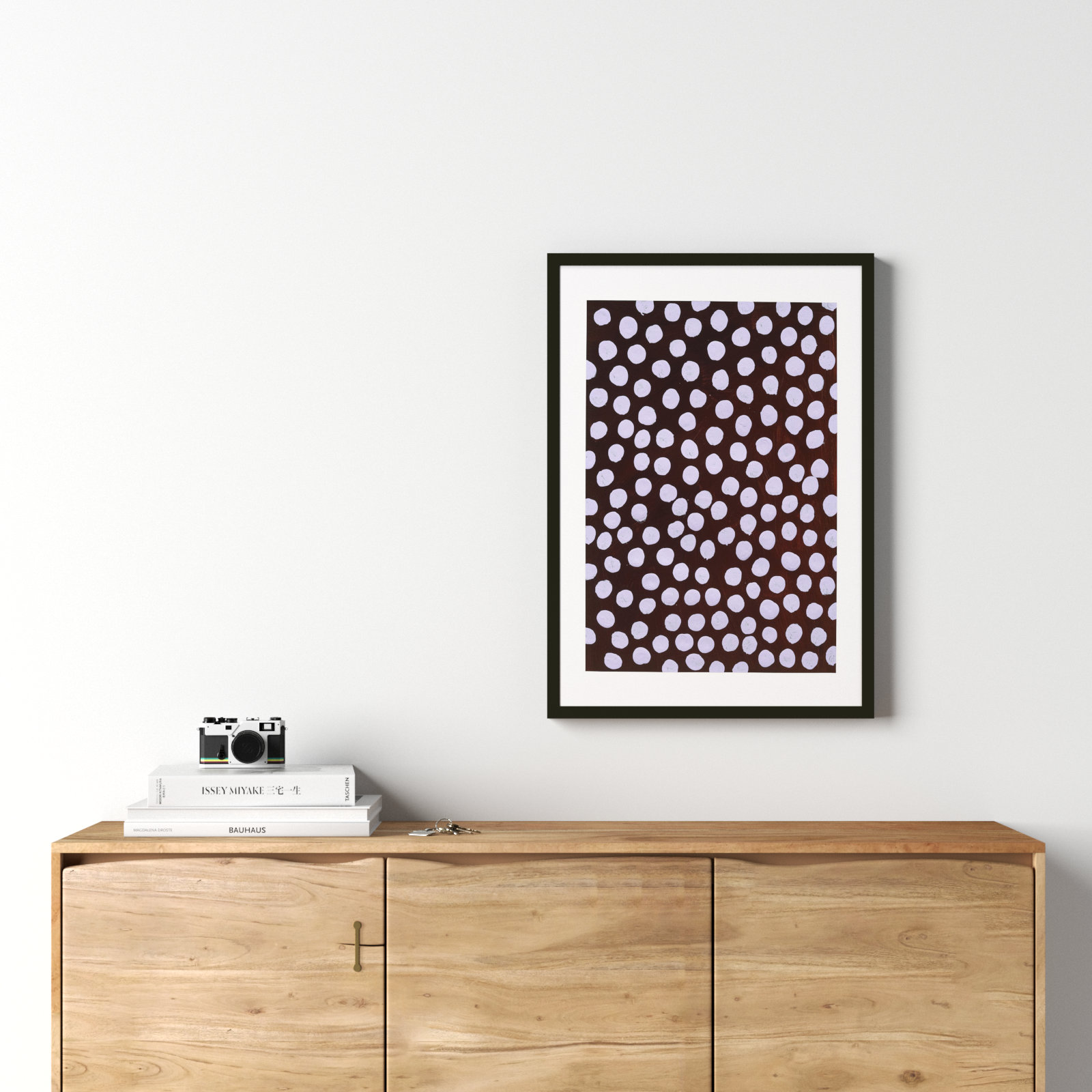 Lilac On Maroon by Michela Sorrentino, Black, 30" H x 21" W x 1.25" D
