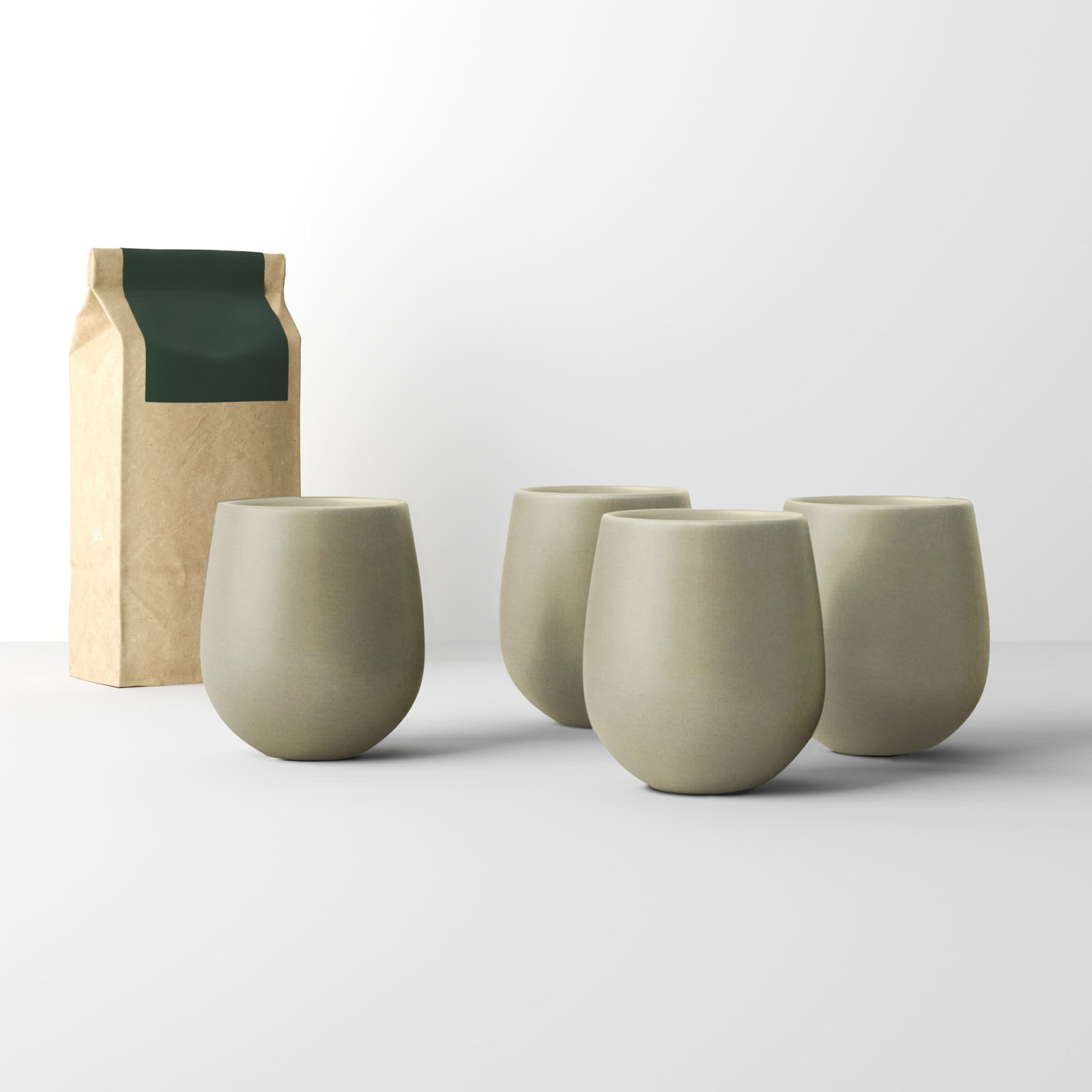 Borgen Handmade Stoneware Coffee Mug, Muslin