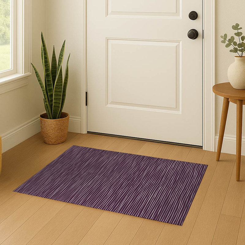 Paillasson Ricky, L 60 po x L 36 po, Aubergine