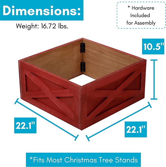 Wood Tree Collar, Red