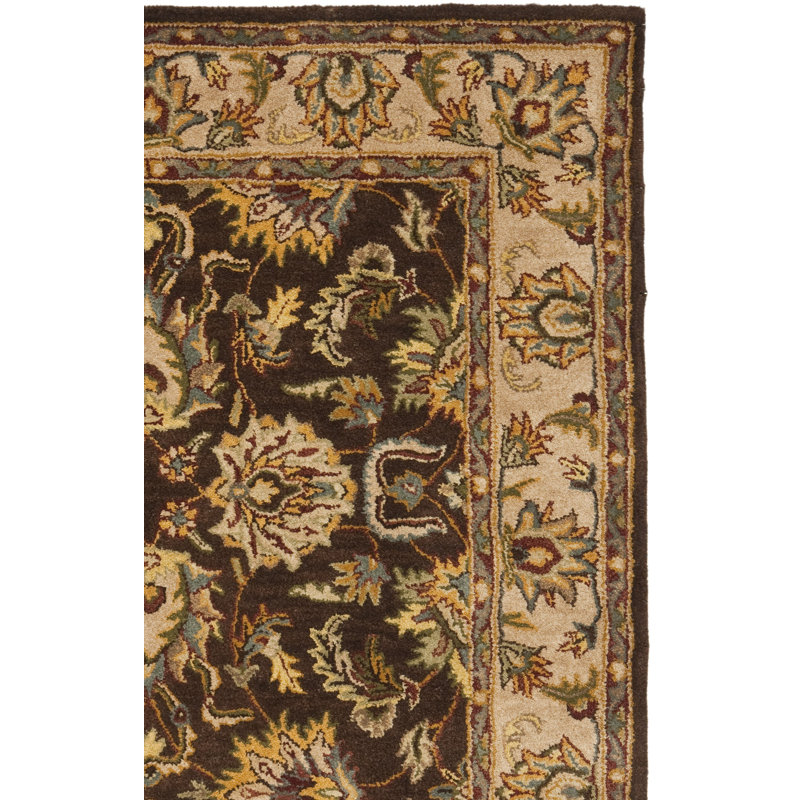 Cranmore Hand Tufted Wool/Cotton/Latex Oriental Rug in Brown/Ivory, Square 8'
