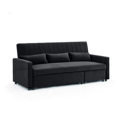 Aamyah 3 Seater Velvet Sofa Bed