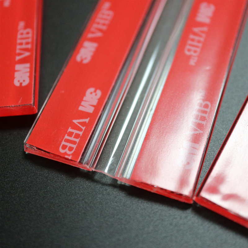 500mm Acrylic Flexible Hinges - No Glue Required Low Profile Plexiglass, Transparent, Continuous Acrylic Piano Hinges