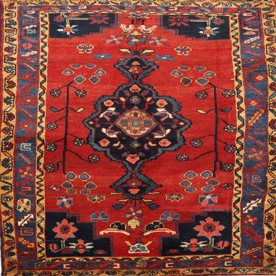 Tapis oriental rouge et bleu