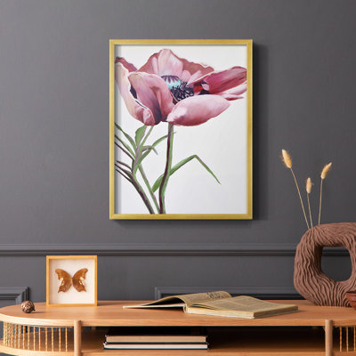 «Paris Poppy», reproduction encadrée - bois massif
