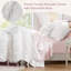 Ensemble d'édredon pour lit double / grand 5 pièces, blanc