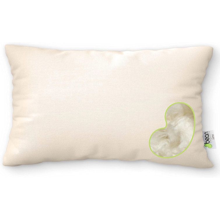 Organic Kapok Fill Bed Pillow with Pillowcase Soft Cotton Pillow with Zip for Head and Neck Support