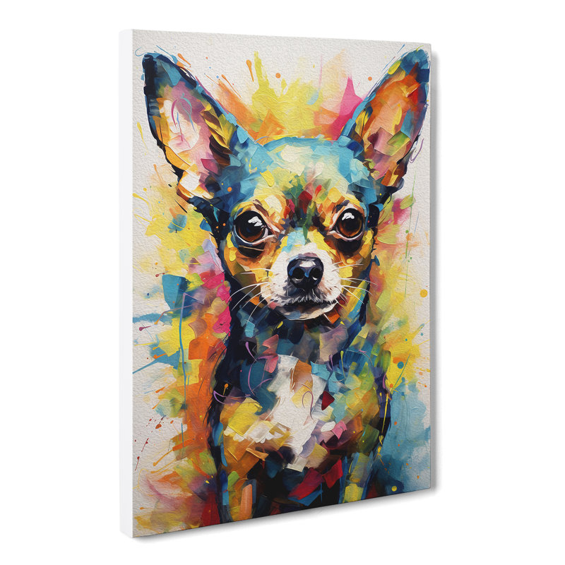 Chihuahua Action No.4 - No Frame Print, 50cm H x 35cm W x 3cm D