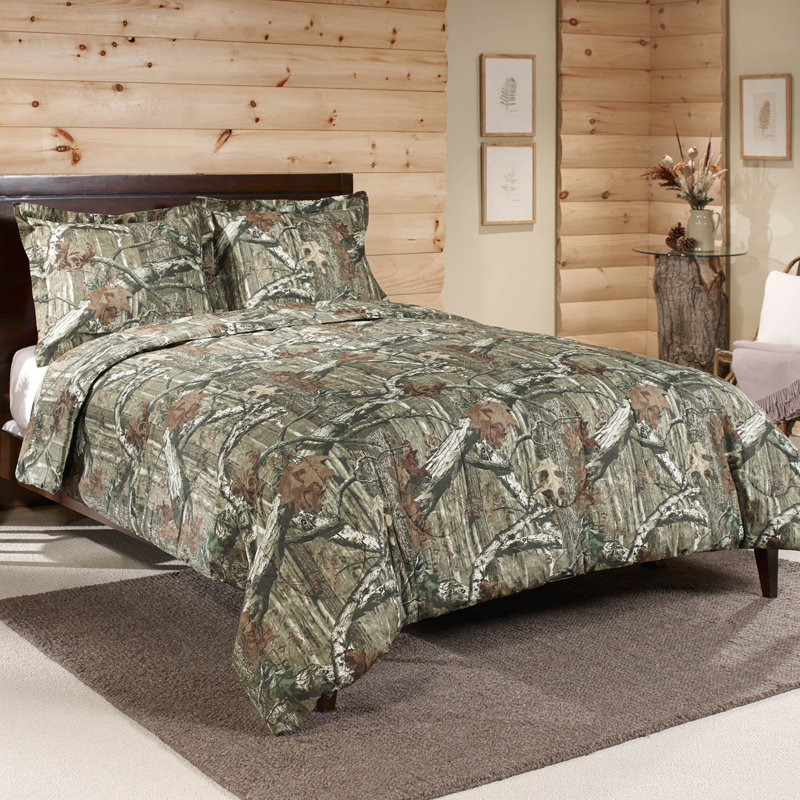 Cotton Camouflage Comforter, Queen