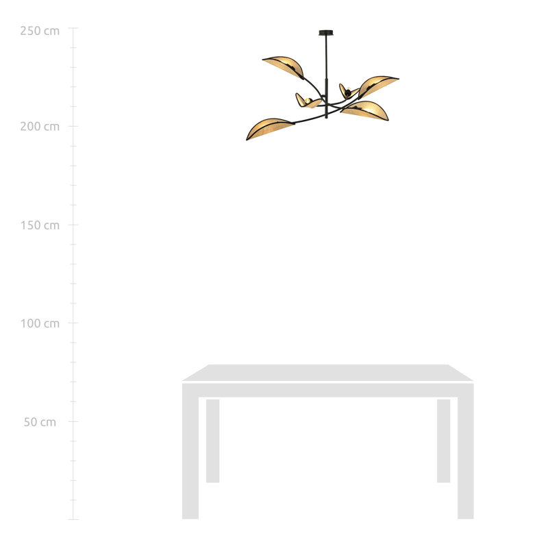 6 - Light Chandelier, Brown