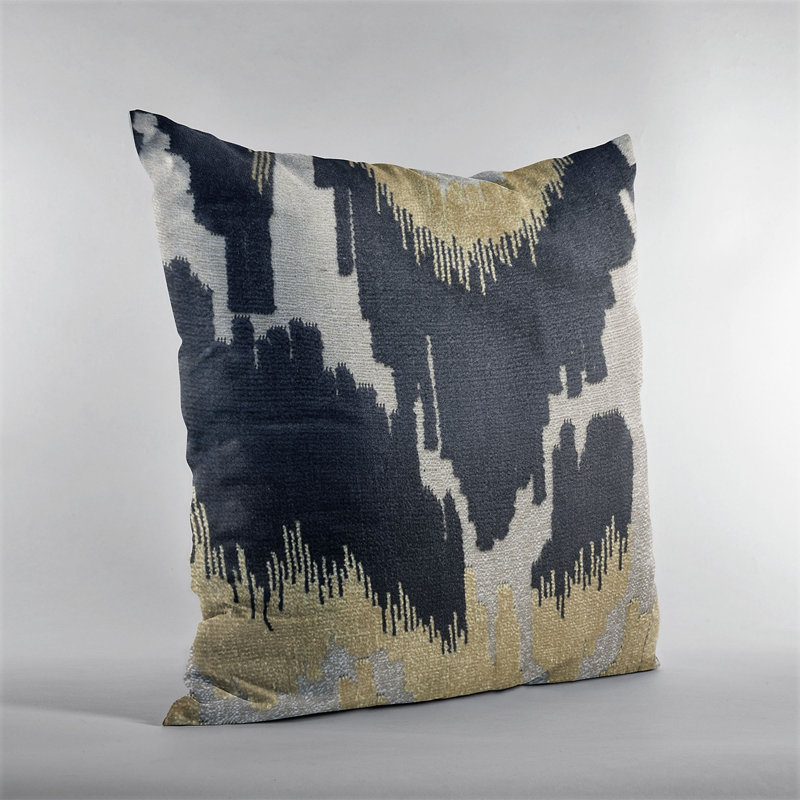 Abstract Linen Outdoor Throw Pillow, 20" x 36", Rectangular