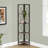 Bookshelf, Bookcase, Etagere, Corner, 4 Tier, 60"H, Office, Bedroom, Contemporary, Modern-469439732