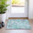 Machine Washable Indoor/Outdoor Xhevrie Teal Rug-1771687320