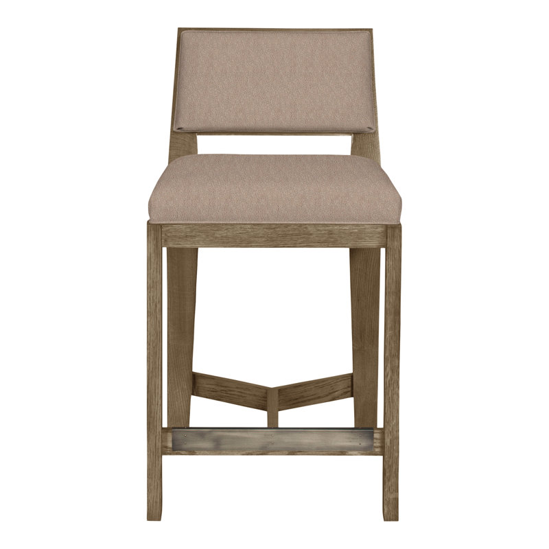 Thom Filicia Solid Wood 32.5" Bar Stool, Hampton, Navada Mushroom