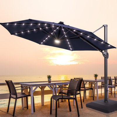 Robby 132'' Lighted Cantilever Umbrella