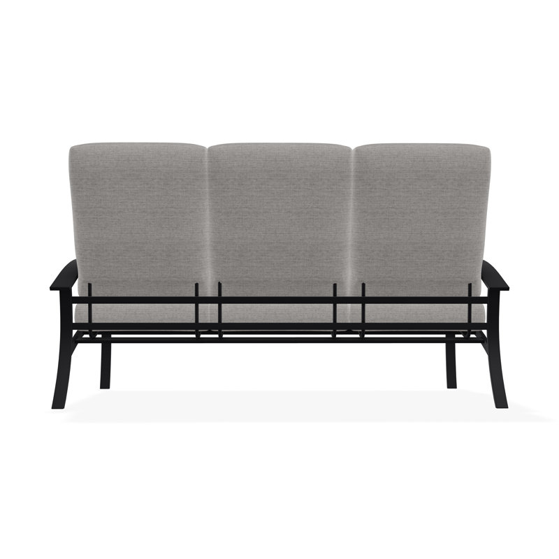 Canapé à trois places Belle Isle, Toile granit Sunbrella®, Noir