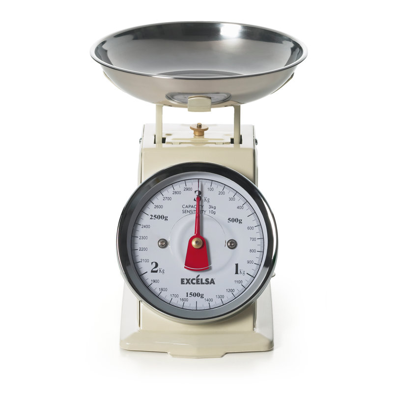 Vintage Mechanic Kitchen Scale, Cream