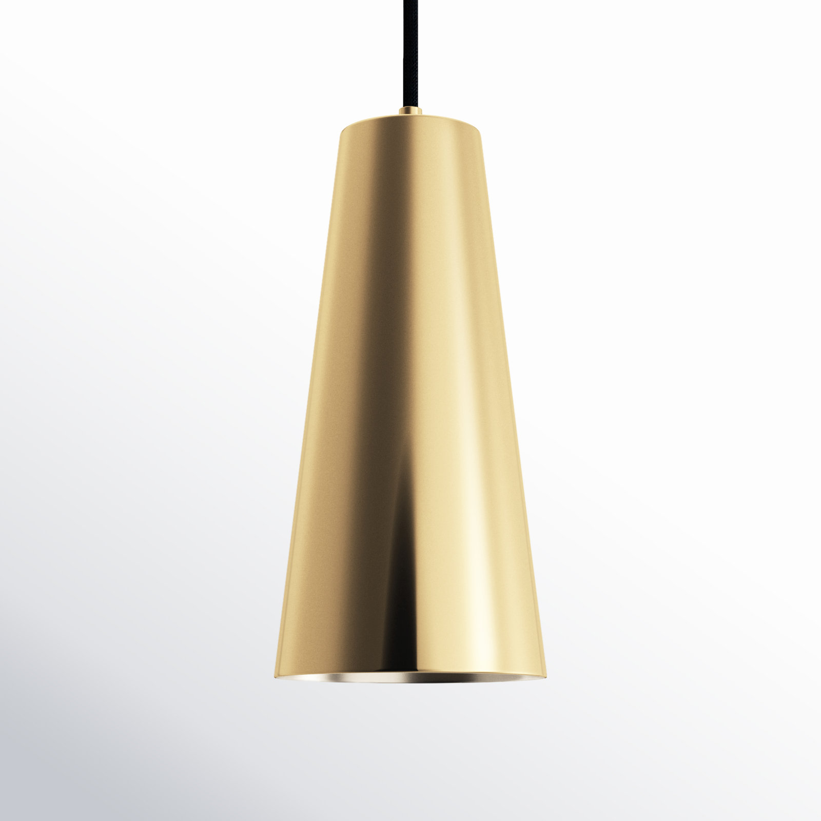 Deandra Single Light Metal Dimmable Pendant, Brushed Gold