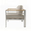 Fauteuil club d'extérieur en aluminium