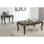 Table de bout en faux marbre Traditional
