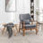 Koutsky Upholstered Accent Chair with Ottoman-582407036