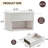 set of 2 nightstand with Stylish Wall-Mounted Cabinet - Dustproof Drawer + Open Area, 3-Stage Rails, Carved Design, Anti-Wobble, DIY-Matchable, Multi-Scene