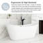 67'' X 30'' Acrylic Freestanding Soaking Bathtub In Glossy White