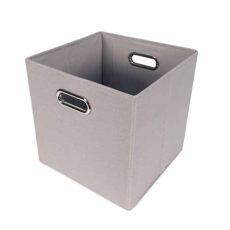 John Louis Home Canvas Cube Storage Bin, Gray