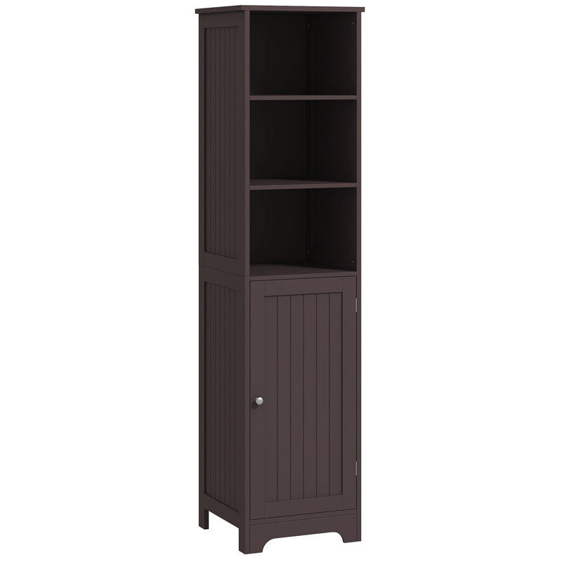 Armoire de salle de bain autoportante, Brun