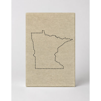 Minnesota State Outline — Portrait Canvas Wall Art
