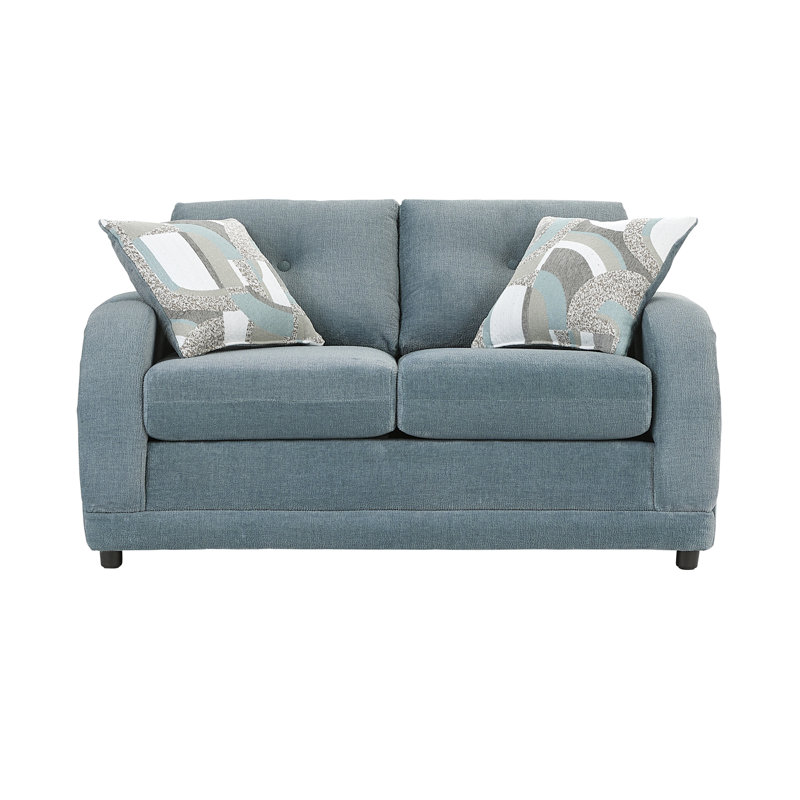 Causeuse rembourrée Hughes Furniture 23600 Hughes Furniture, Croiseur aigue-marine