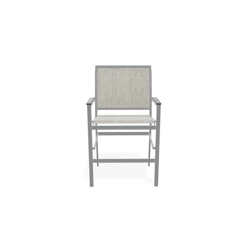 Chaise de café empilable en aluminium Bazza, Graphite, Fumée