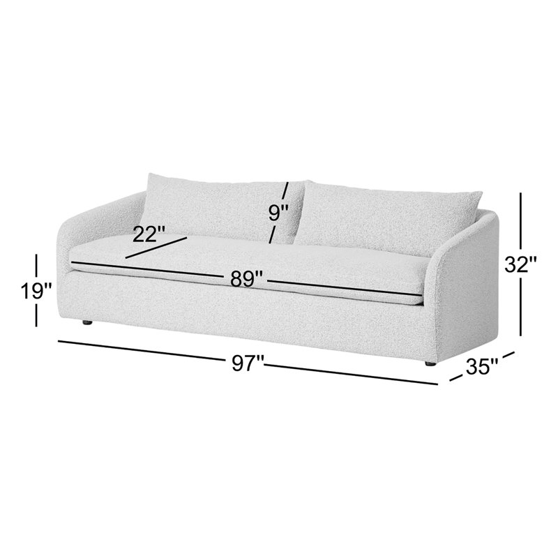 Topanga Sofa 97" - Knoll Domino