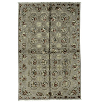 Handmade Silk and Wool Area Rug
