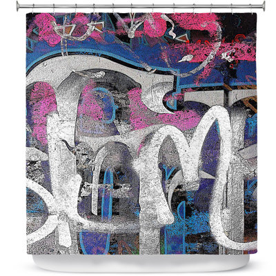 Rideau de douche simple graffiti 1